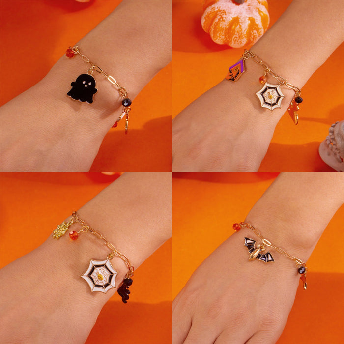 Wholesale  Series Jewelry Ghost Pumpkin Car Pendant Bracelet Cute Funny Cat Holiday Jewelry