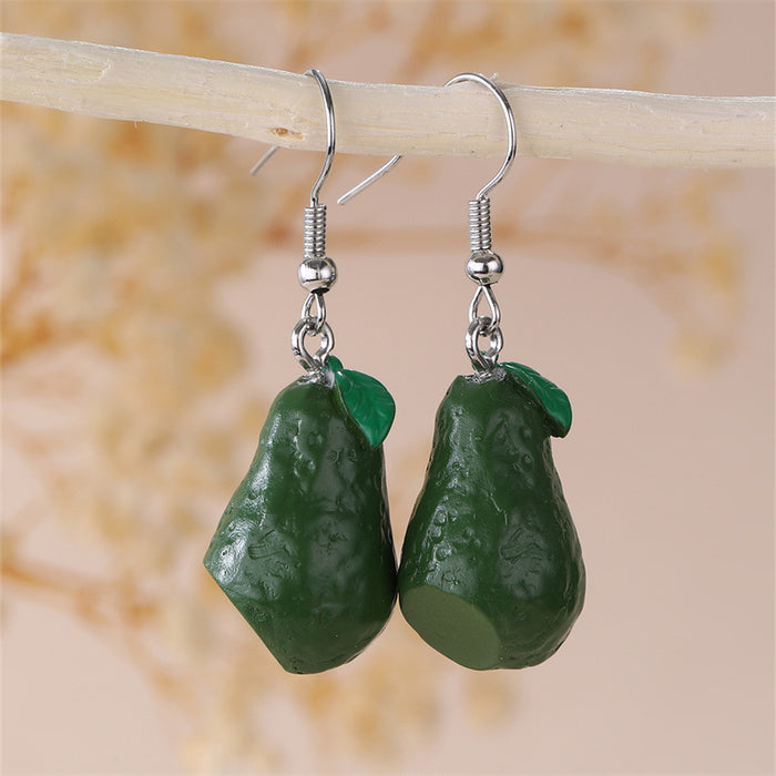 Wholesale Purple Grape Resin Earrings Trendy Fashion Accessory