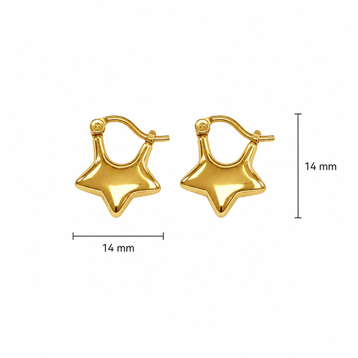 Wholesale stainless steel earrings,  star-shaped five-pointed star niche design earrings,  fashionable and unique stud earrings.