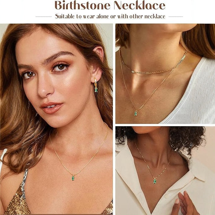 Wholesale Simple retro high-end gold plated earrings with a temperament of green square zirconia earrings