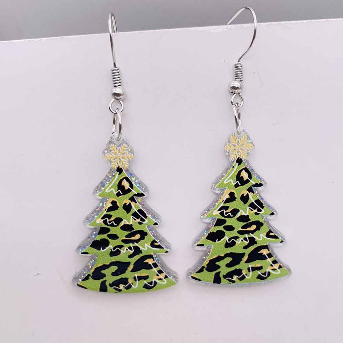 Wholesale New Christmas Acrylic Earrings Leopard Print JDC-ES-YaChen011