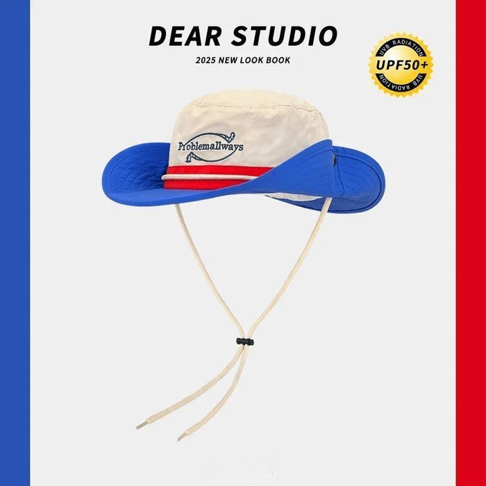 Wholesale Letter Fisherman Hat Women's Summer Outdoor Hiking Sunshade Mountaineering Hat