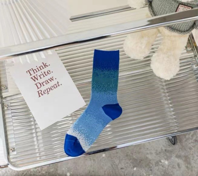 Wholesale New cotton socks with double needle center tube, fashionable trend