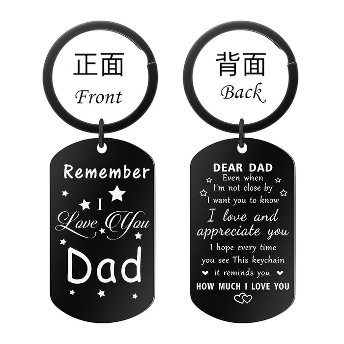 Wholesale Stainless steel keychain commemorative gift engraved keychain pendant
