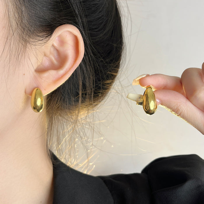 Wholesale non-fading bamboo ear ring temperament  plain ring ear buckle