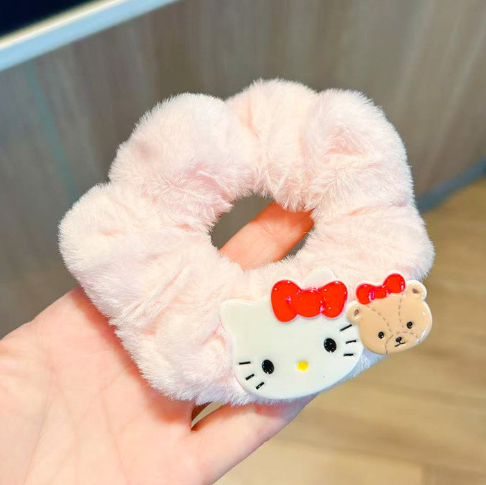 Wholesale Cute cartoon cat plush hair scrunchies