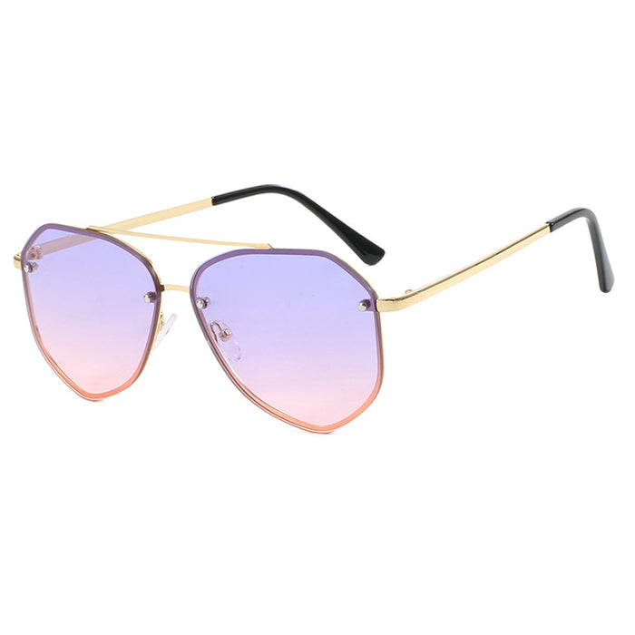 Wholesale Gradient Color Anti-UV PC Sunglasses JDC-SG-PLS115