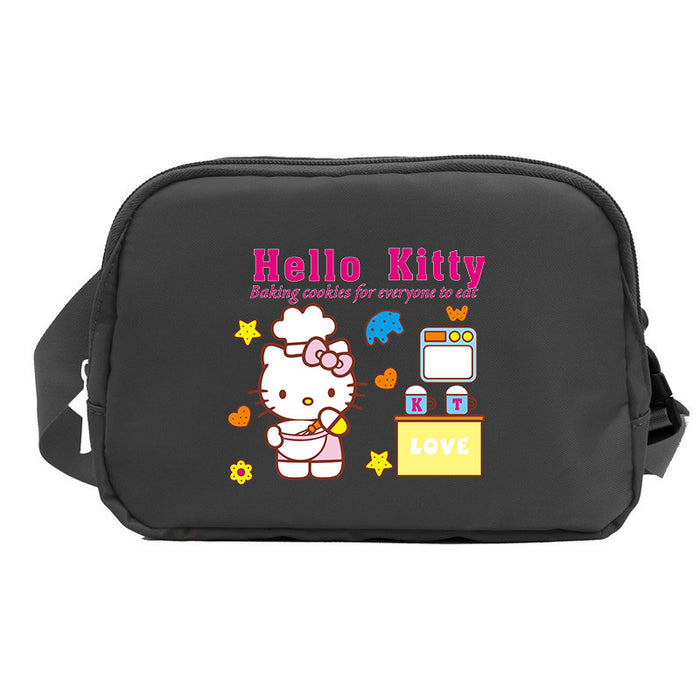 Wholesale Cat Cartoon Waterproof Sports Chest Bag  Versatile Crossbody Bag for Running with Phone Shoulder Bags