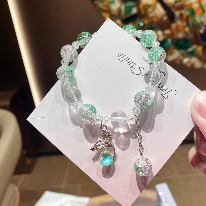 Wholesale Fish Tail Glass Beaded Bracelet Handmade Fashion Jewelry Accessory MOQ≥3