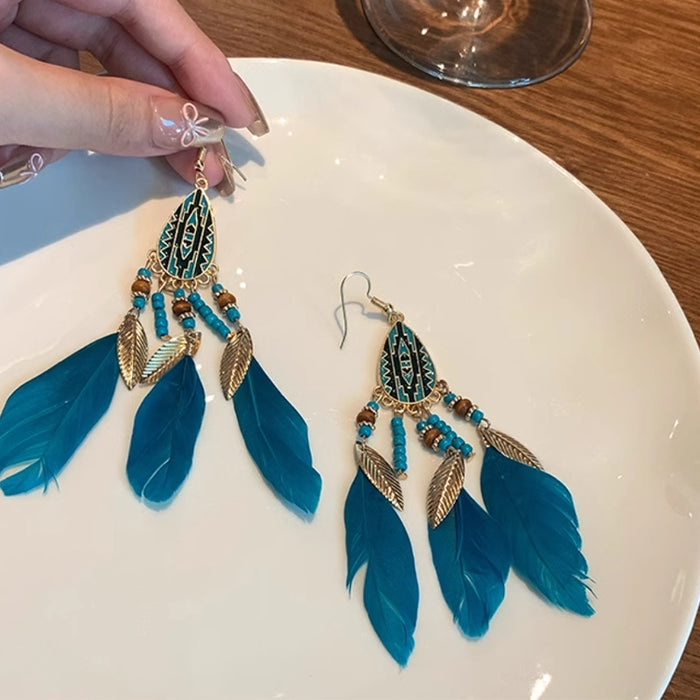 Wholesale Feather earrings, ear hooks, bead earrings