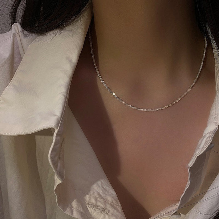 Wholesale Fashionable Butterfly Knot Necklace Set Women's Luxury Design Sensation Collarbone Chain Geometric Style Silver Plated Jewelry