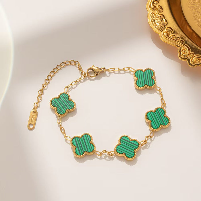Wholesale Four-leaf Clover Rose Gold Bracelet