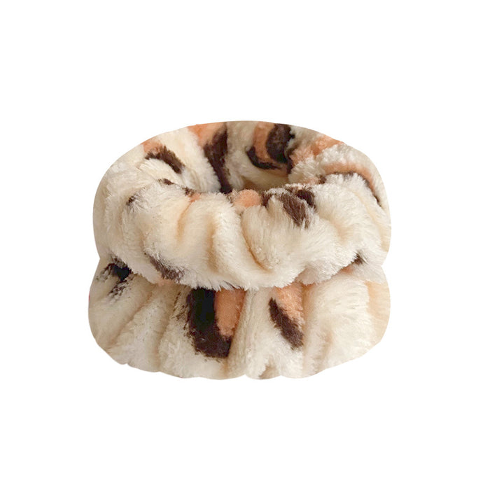 Wholesale Solid Color Plush Wristband Women' s Face Wash Wrist Waterproof Headb Flannel Sweat Wipe Bracelet