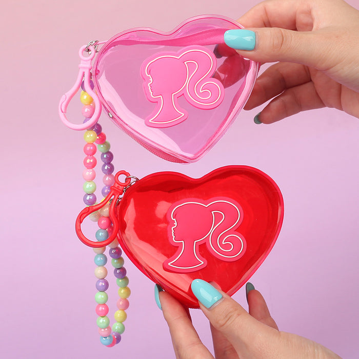 Wholesale Trendy Transparent Pink PVC Coin Purse Candy Style Wedding Favor Decorative Car Key Accessory For Resale