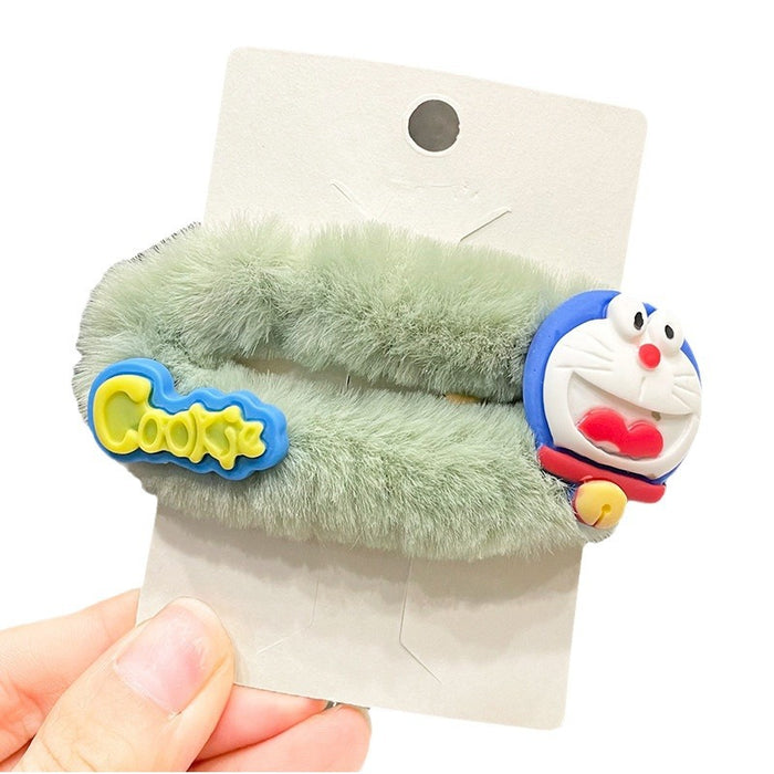 Wholesale Cute plush cartoon side clip hair clip
