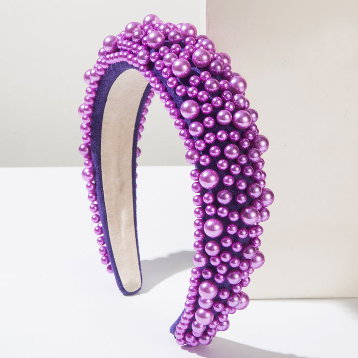 Wholesale Valentine' s Day headband with colorful beads