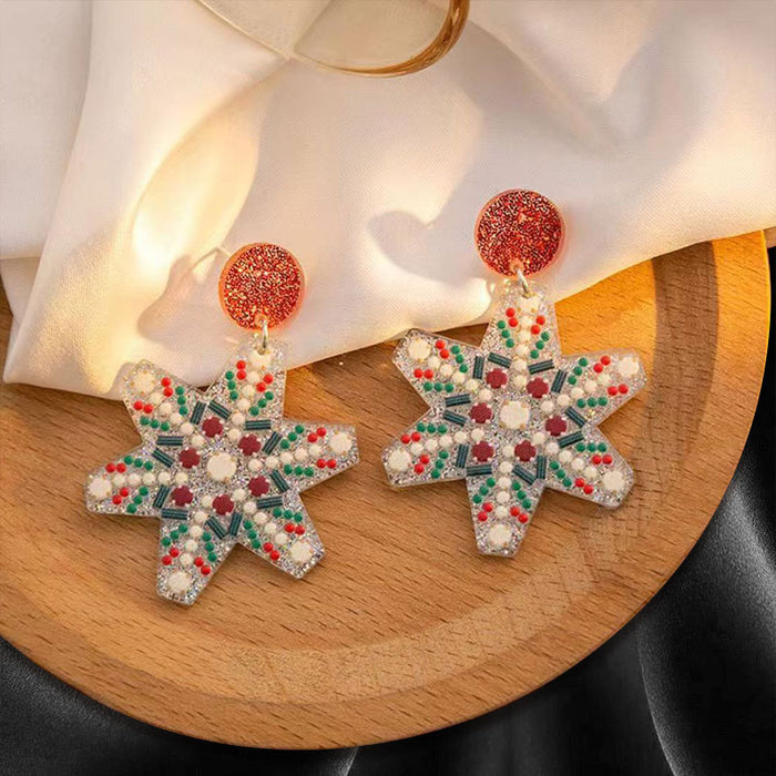 Wholesale Christmas earrings cute cute earrings Christmas tree snowflake women fashion jewelry