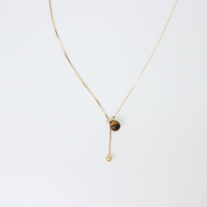 Wholesale Golden snake bone long necklace, pull-out sweater chain, high-end and versatile vintage necklace