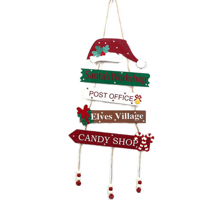 Wholesale Wooden crafts hanging signs for party Christmas decorations