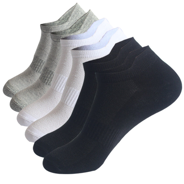 Wholesale Large size sports socks, ear lifting mesh boat socks, running socks, solid color socks