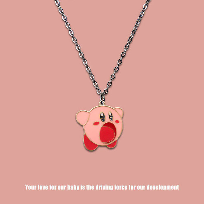 Wholesale Cartoon Cute Necklace Pendant Sweater Chain Couple Titanium Steel