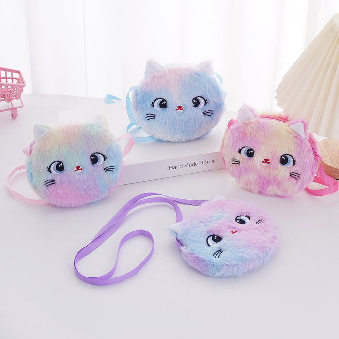 Wholesale Children Plush Crossbody Bag Cat Coin Purse JDC-SD-SM005