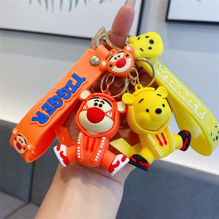 Wholesale Cartoon sweater sitting posture Keychain Car bag pendant cute doll