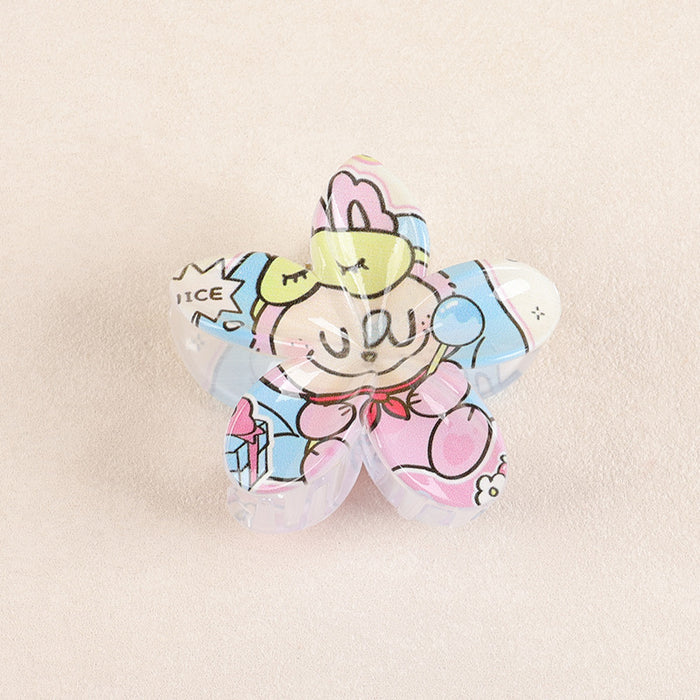 Wholesale Creative Frangipani UV Printed Hair Clip