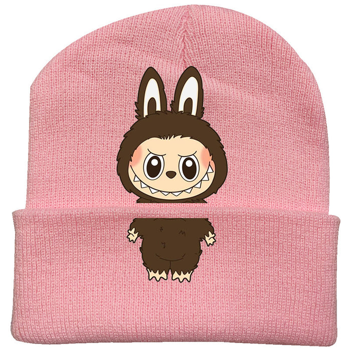 Wholesale   knitted hat autumn and winter new wool hat adult outdoor warm hat cross-border cartoon cold hat