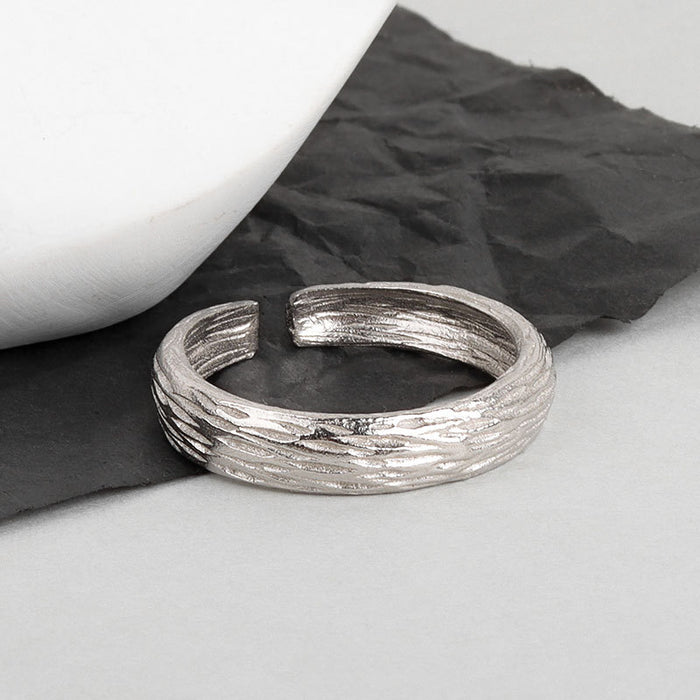 Wholesale Irregular Tinfoil Pattern Open Copper Ring JDC-RS-YJY020
