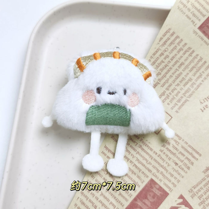 Wholesale Cute Cartoon Plush Doll Dumplings,  Buns,  Sushi Keychain Pendant,  Bag Pendant,  Gourmet Doll Pendant
