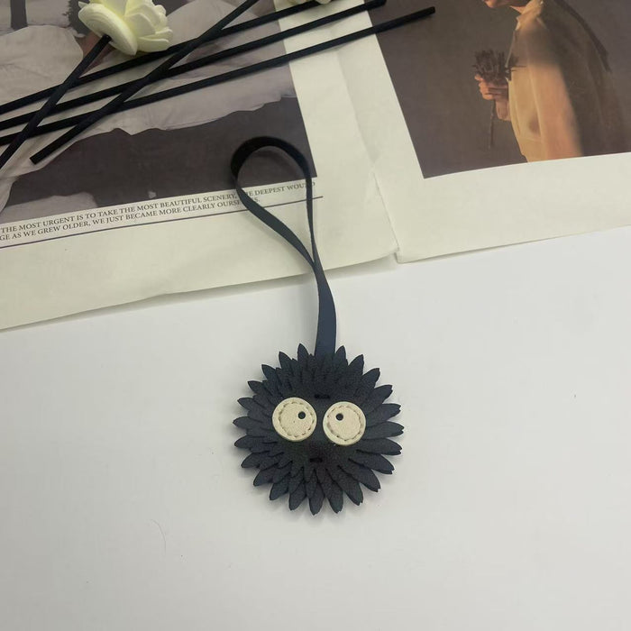 Wholesale Black Briquette Pendant Rope Pendant Lanyard Black Bag Pendant Leather Keychain