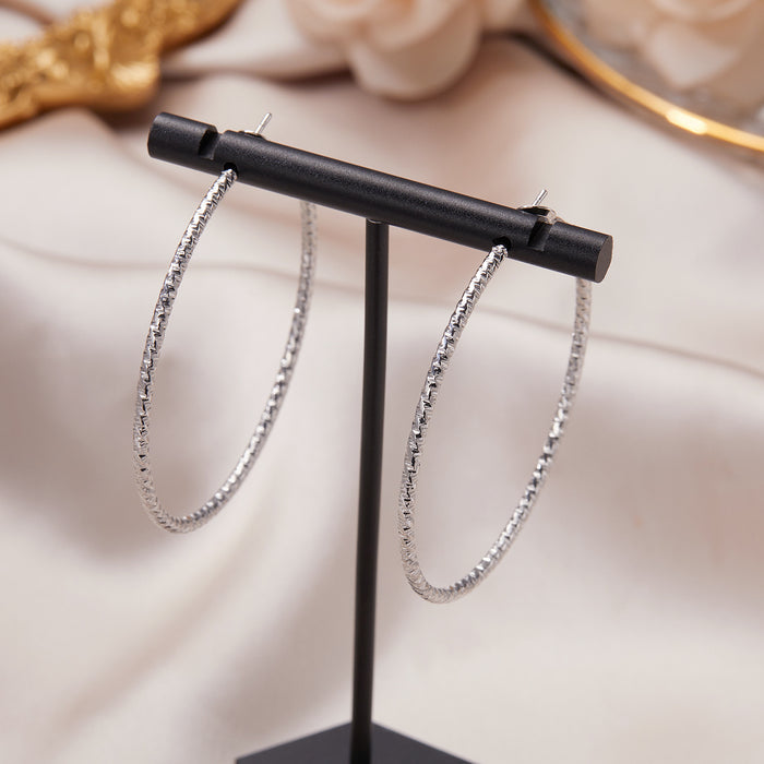 Wholesale design sense fashion thin ring earrings exaggerated large ring geometric earrings