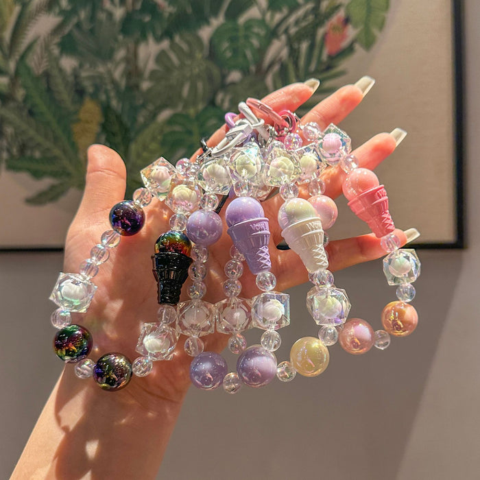 Wholesale DIY Handmade Beaded Car Keychain Pendant Accessories Phone Chain Bag Pendant