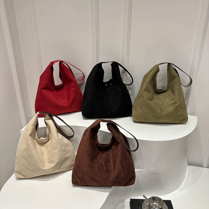 Wholesale Large Capacity Casual Fashion Suede Shoulder Tote Bag JDC-SD-HT014