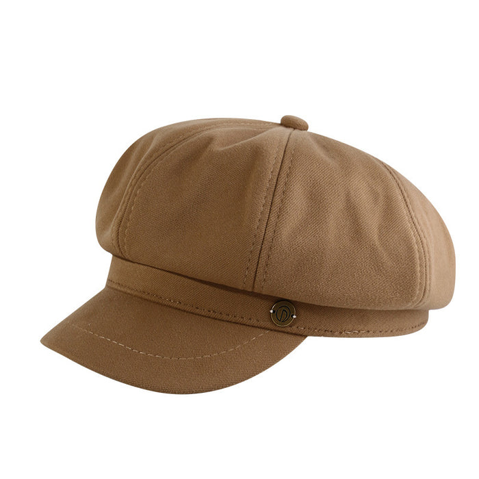 Wholesale Hat Women's Retro Octagonal Hat Versatile Beret Literary Newspaper Children's Hat
