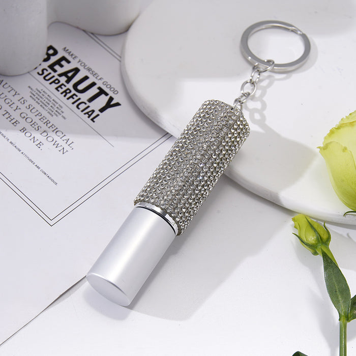 Wholesale Plastic Diamond 5ml Perfume Bottle Keychain JDC-KC-ZY037