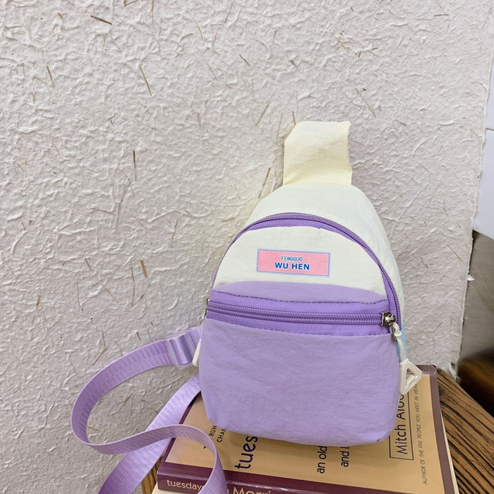 Wholesale Dopamine Travel Mini Mobile Phone Bag,  Small School Bag,  Contrasting Color Cross-Body Bag for Outings,  Versatile Daily Use Bag