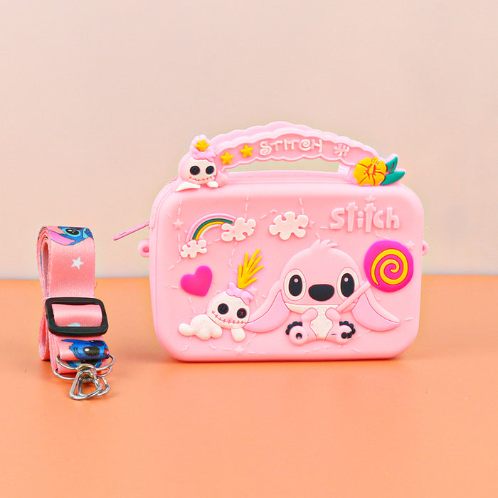 Wholesale Cute Silicone Crossbody Bag Cartoon Design Macaron Color Coin Purse MOQ≥10