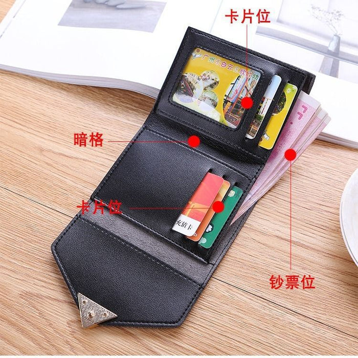 Wholesale PU Leather Short Wallet with Han Style Print Card Holder for Daily Matching