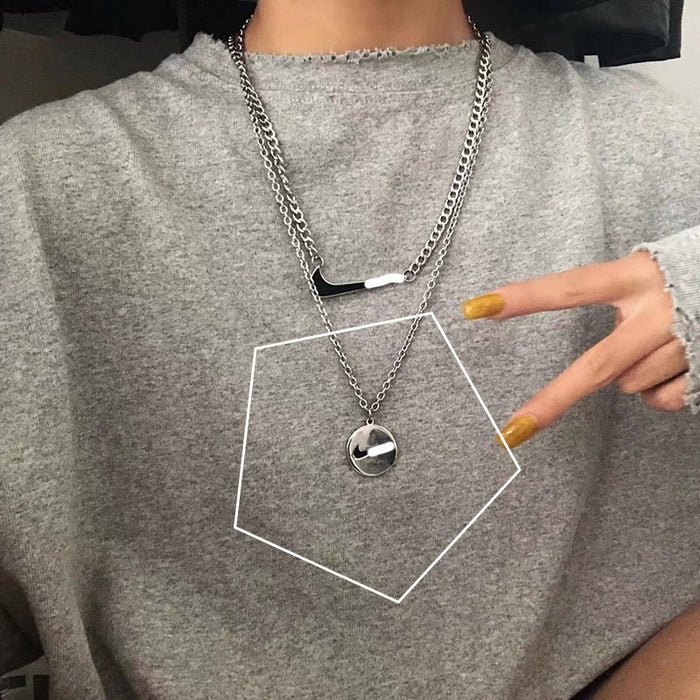 Wholesale Irregular Brooch Moonstone ing Necklace Clavicle Chain