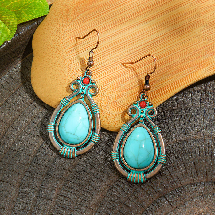 Wholesale Vintage Ethnic Geometric Earrings Fashion Jewelry Accessory MOQ≥2