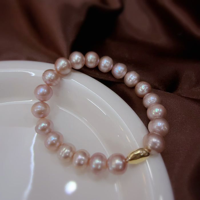 Wholesale Handmade Retro Baroque Pearl Bracelet Large Pearl Rope Bracelet for Women