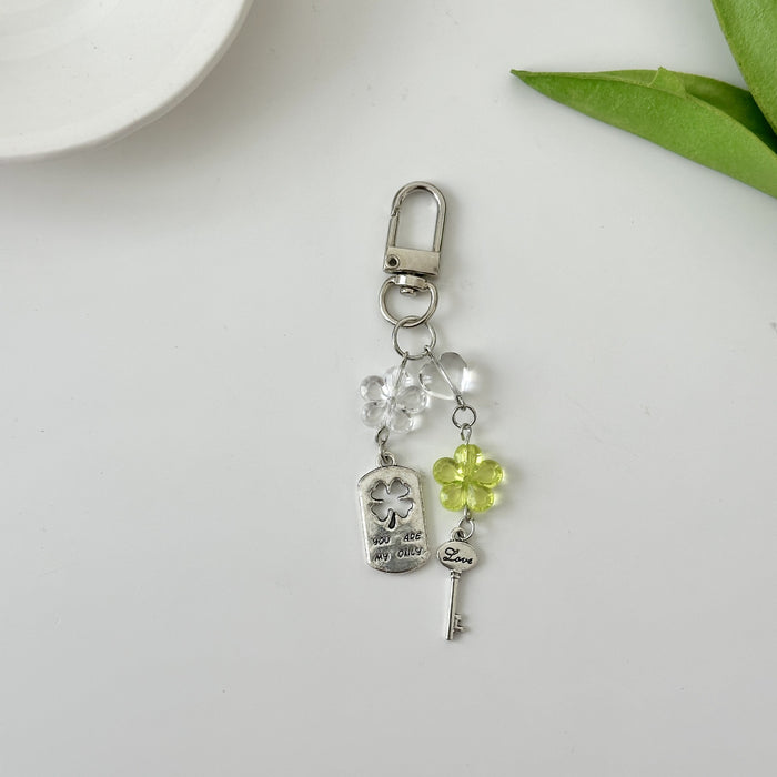 Wholesale Love You Lock Mobile Phone Chain Lanyard Beaded Camera Keychain Bag Pendant