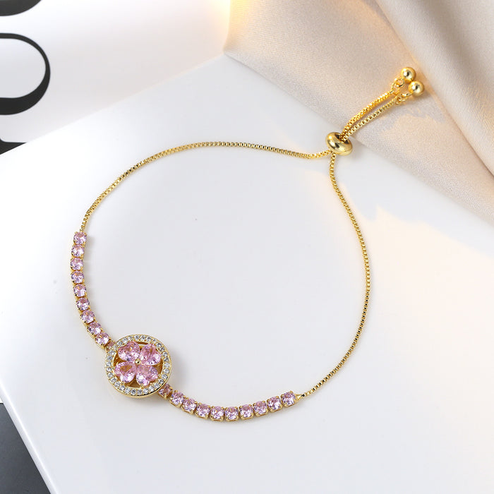 Wholesale Necklace micro inlaid zircon rotating pendant titanium steel necklace three piece set jewelry