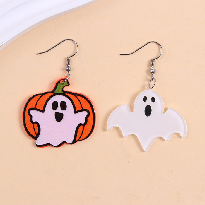 Wholesale Acrylic Earrings  Ghost Pumpkin Cartoon Spider Earrings for Women