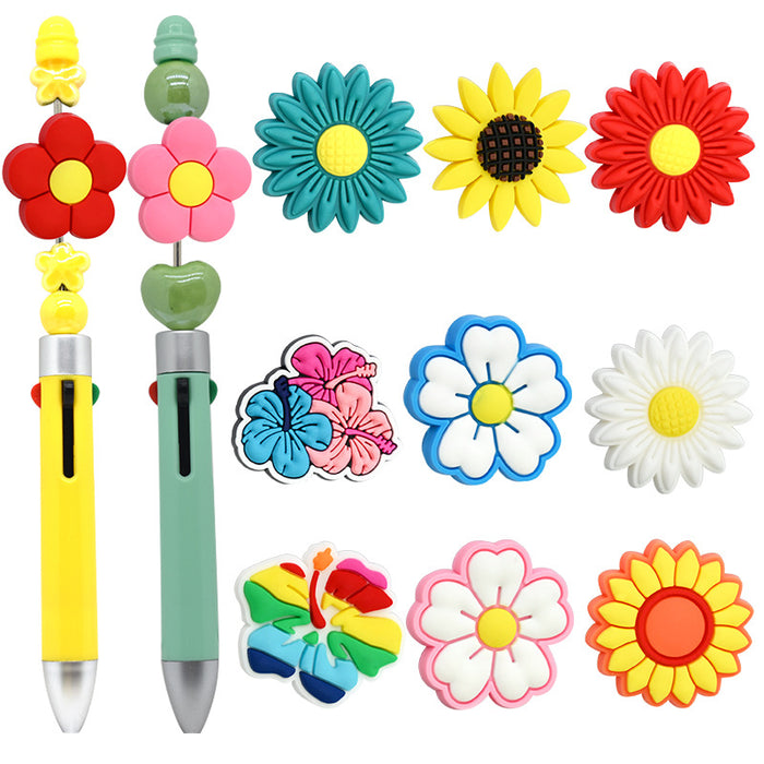Wholesale Flower series pen accessories and decorations,  high-value beaded pens and beaded jewelry