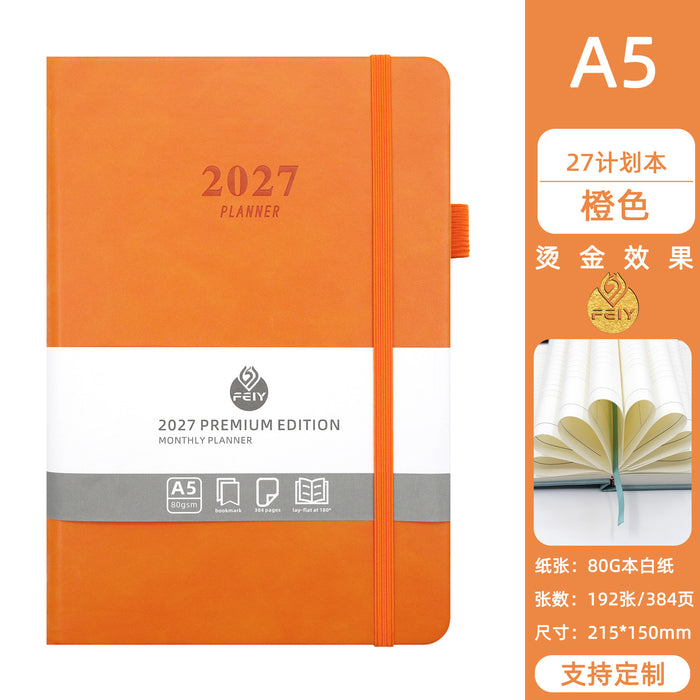 Wholesale Imitation Leather 2027 A5 Planner Business English 300-400 Pages Resale