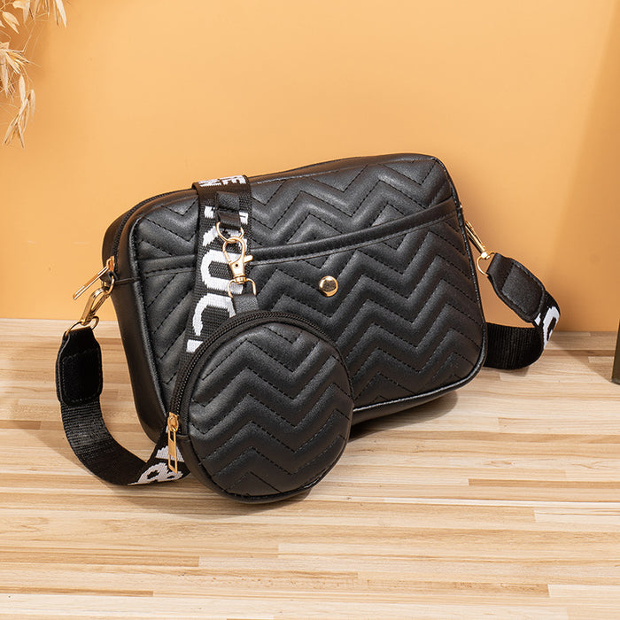 Wholesale Women's Bags Fashionable Shoulder Bags Printed Ribbon Camera Bags Trendy and Personalized Women's Bags JDC-SD-HongY011