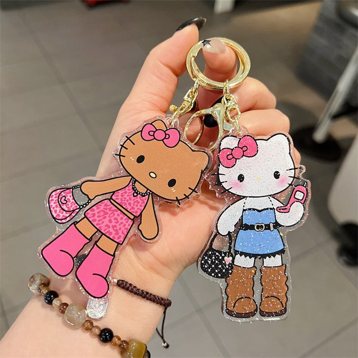 Wholesale 5 PCS Cute Cartoon Double-Sided Acrylic Keychains for Men and Women